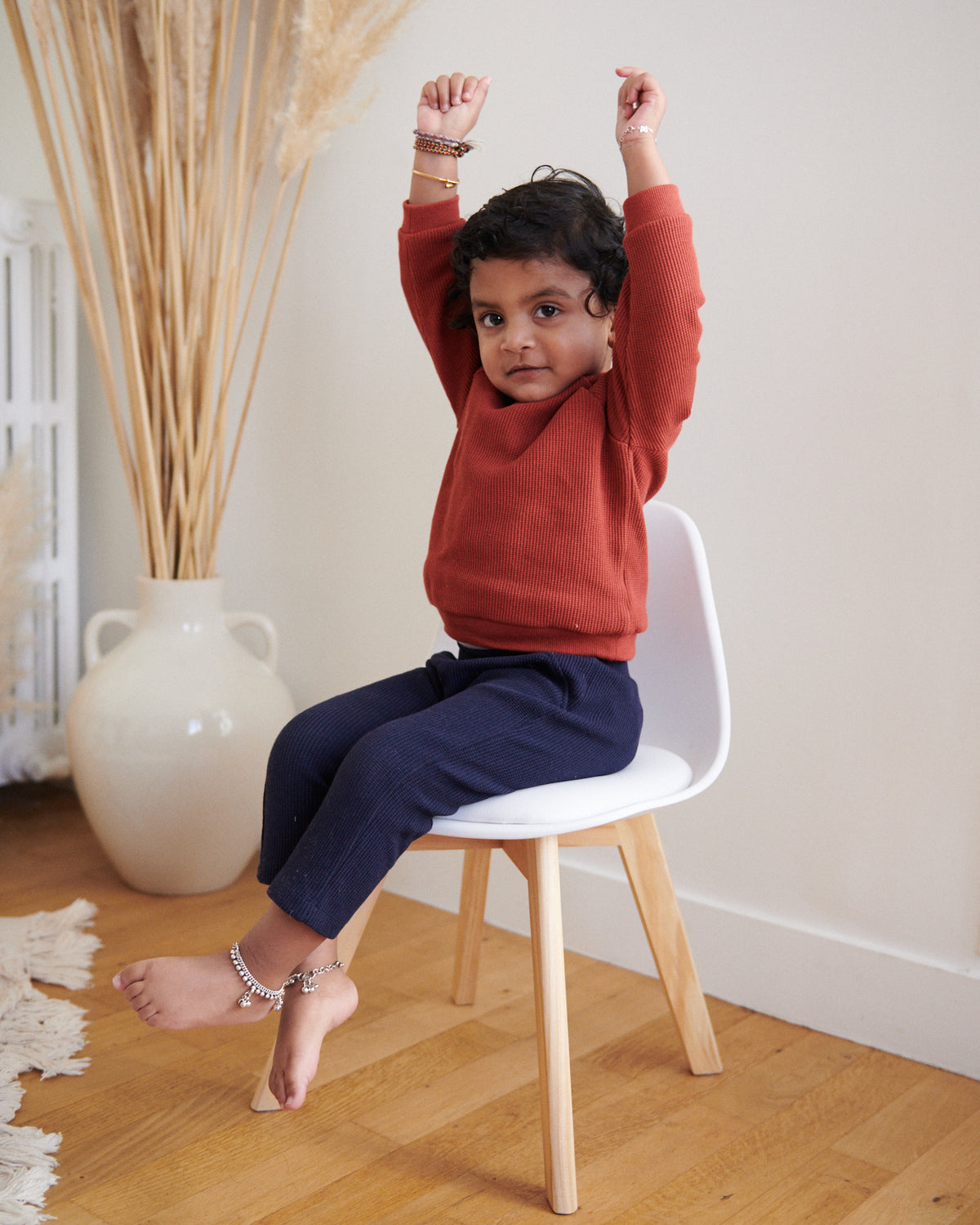 Lot de 2 pantalons AXEL en coton gaufré