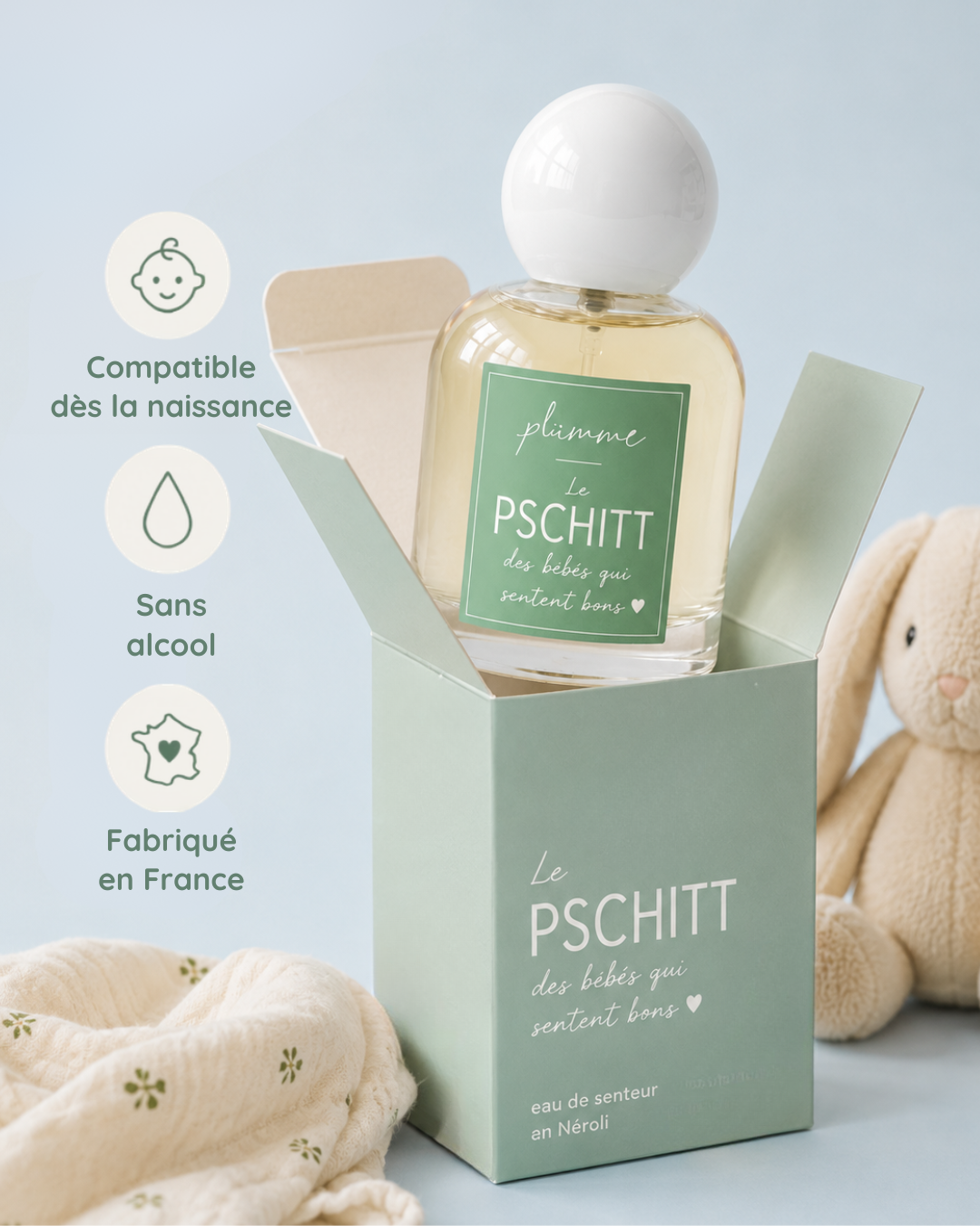 Le PSCHITT Néroli — Eau de Senteur Bébé Plümme | Dès la Naissance