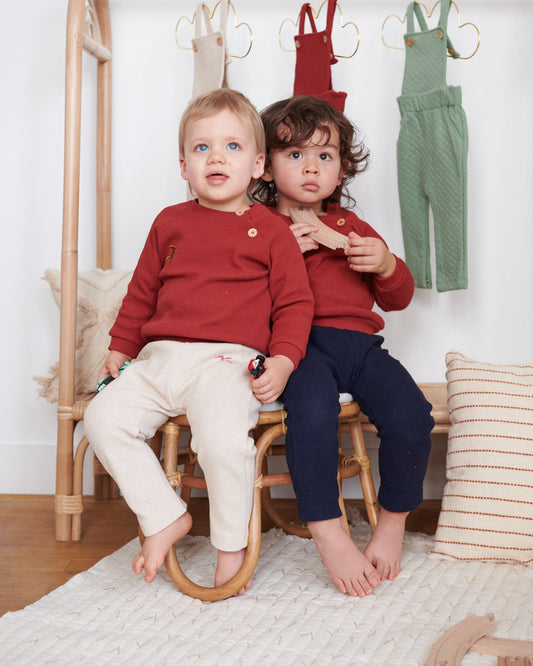 Lot de 2 pantalons AXEL en coton gaufré