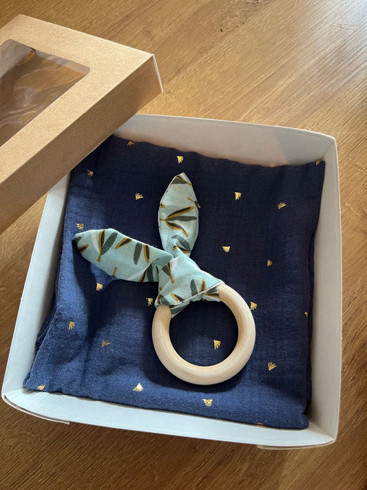 Box naissance Duo : un lange + un hochet