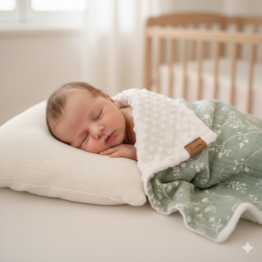 CÉLESTE - La Couverture Bébé | Vert Poétique